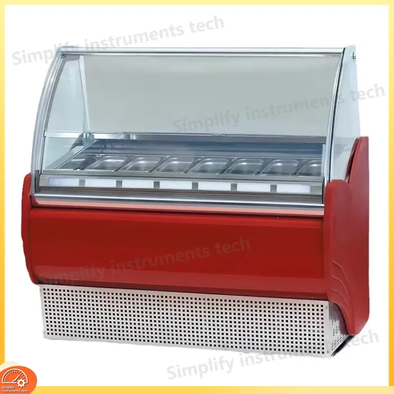 Air-Cooled Thick-Cut Yogurt Display Cabinet Ice Cream Freezer Digital Temperature Control Refrigeration Equipment Commercial