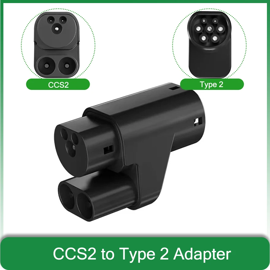 EVSE Combo CCS2 to type 2 connector DC AC converter ev charger adapter for electric car vehicle