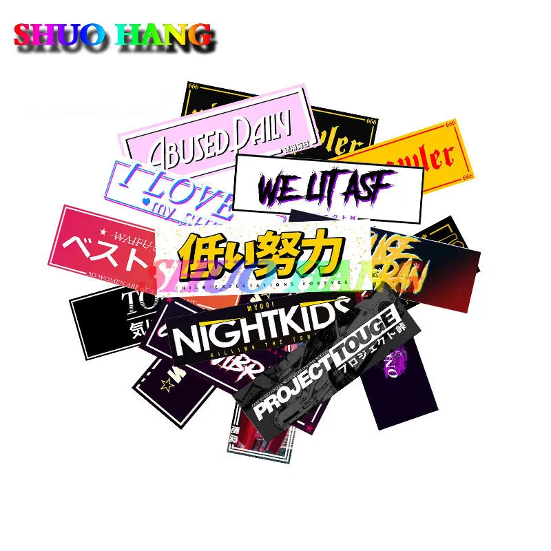 For Japan Tokyo JDM Slap Funny Welitasf Car Stickers Nightkids Vinyl Motorcycle Waterproof Decals Caravan RV Auto Parts PVC