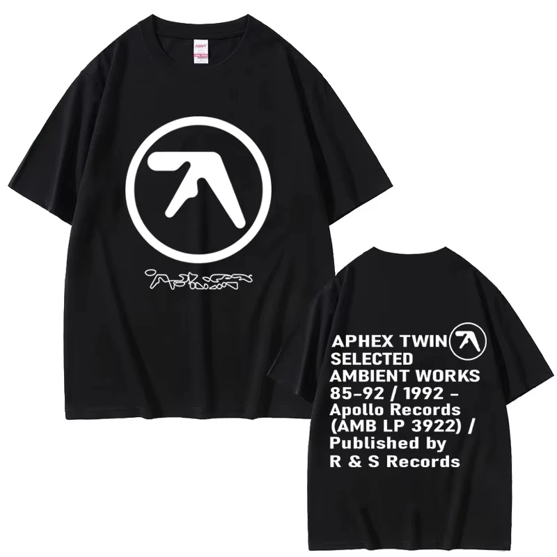 Aphex Twin Graphic T-shirt Men Women Casual Cotton Vintage Short Sleeve T Shirts Male Gothic Rock T-shirts Oversized Streetwear