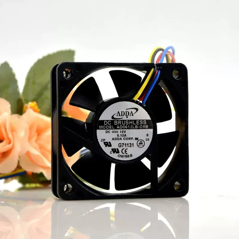Original ADDA Xiexi AD0612LB-D9B 12V 0.12A 6015 PWM Temperature Control Cooling Fan for Electronics Enclosures 6CM