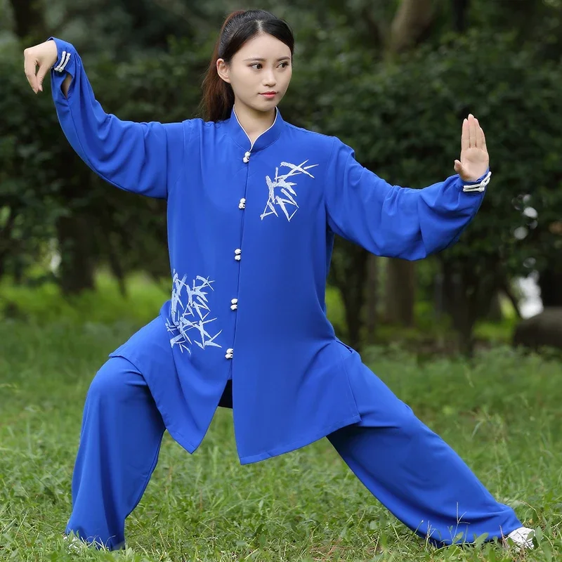 Traditional Tai Chi Uniform High Quality Long Sleeve Kungfu WingChun Suit Morning Exercise Clothing Martial Arts Tai Ji Practice