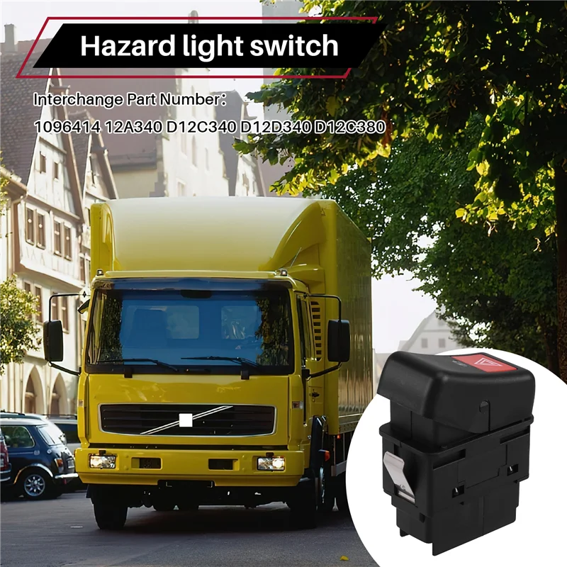 

Emergency Flash Light Hazard Switch 8157750 For VOLVO FH, FL, FM, NH Series Trucks 12 16 7 10