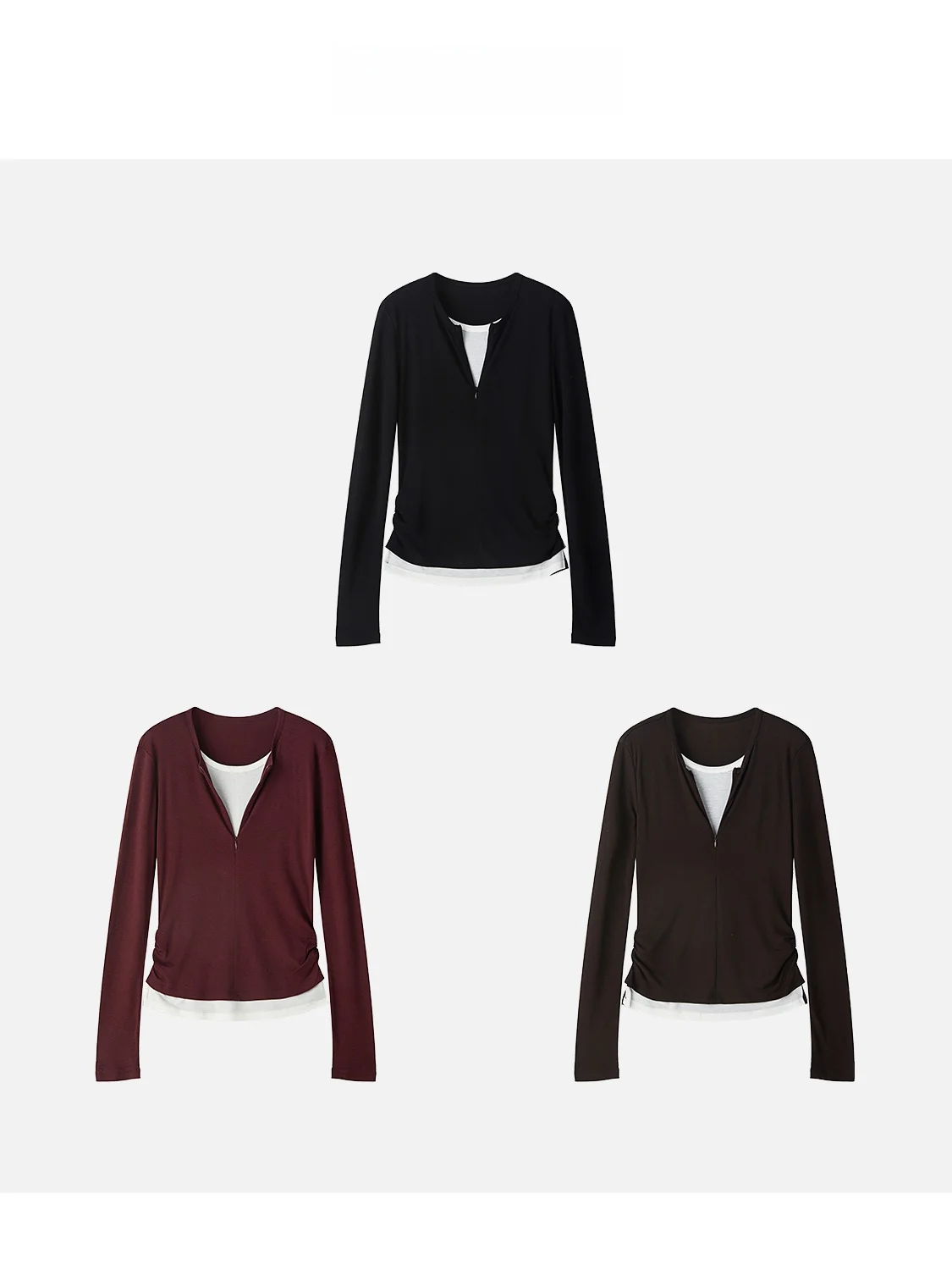 

Новая женская вязаная кофта JINGJING2025 из шерсти и лиоцелла с эффектом двухслойности, цветной вязки и V-образным вырезом, длинная, базовая модель