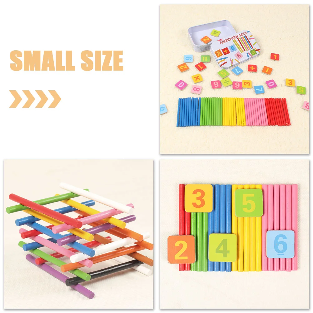 Toy Counting Stick Number Rods Wooden Math Sticks Toys for Kids Arithmetic Teaching Aid Colorful Children Games