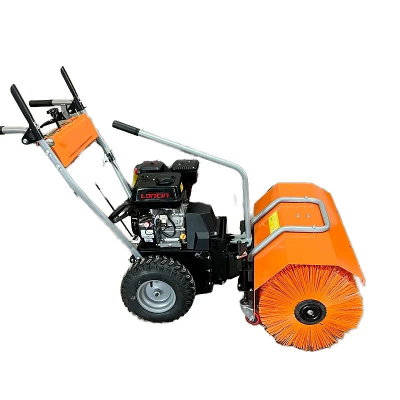 Winter snow sweeper Manual push gasoline snow thrower Municipal road snow sweeper