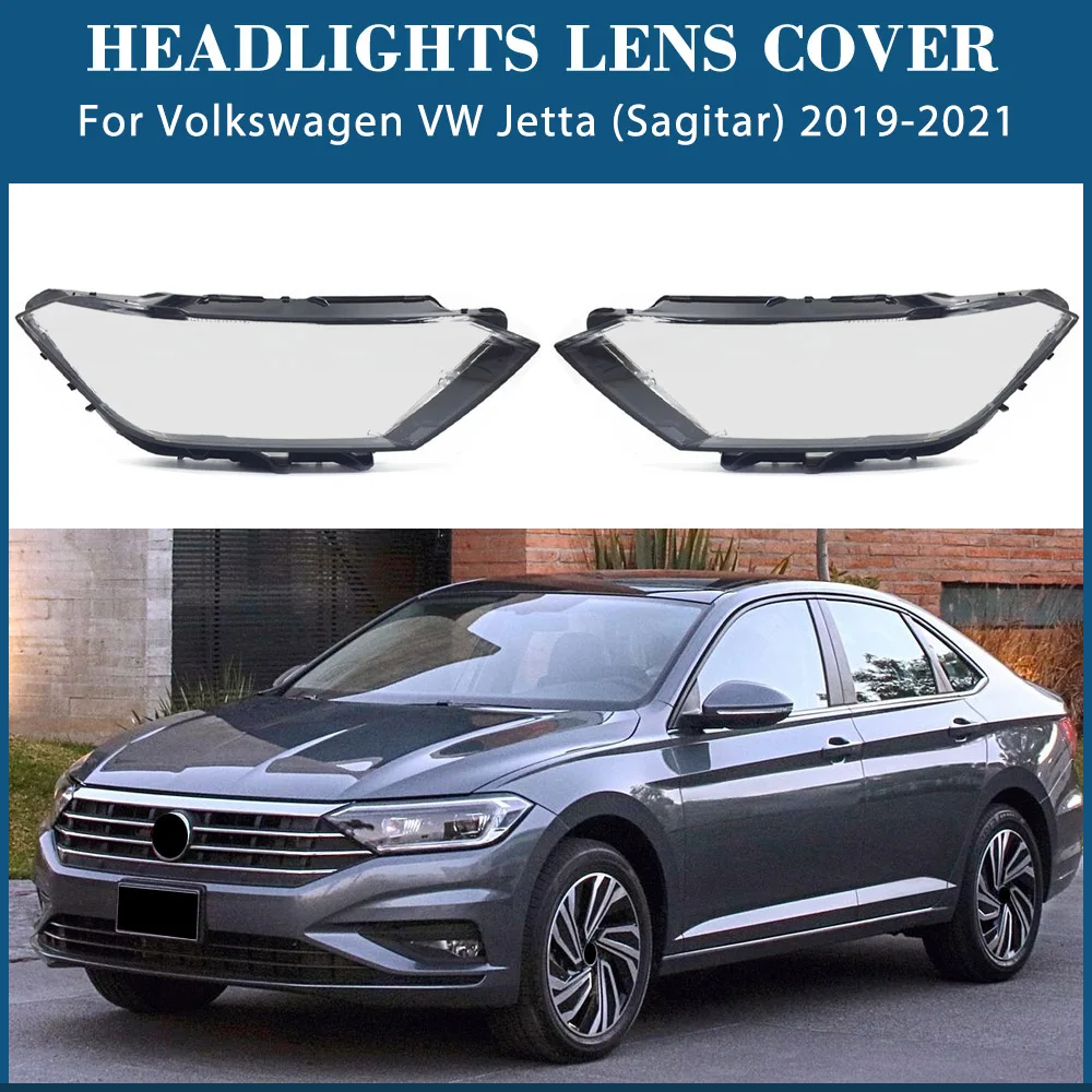 

For Volkswagen VW Jetta (Sagitar) 2019-2021 Front Headlight Cover Shade Lampshade Lens Headlamp Shell Plexiglass