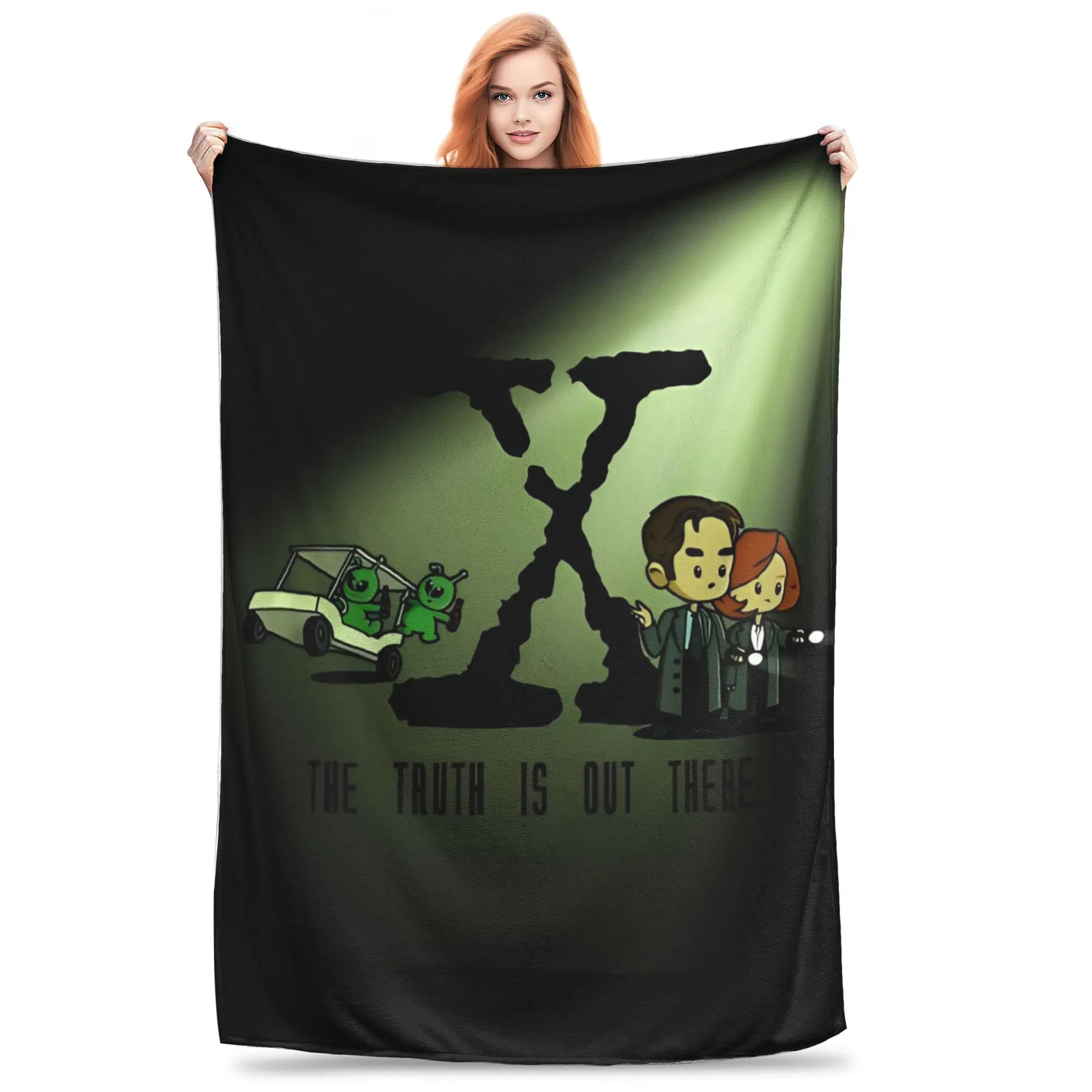 The Truth Is Out There Scully The X Files Blankets  Wool Funny Soft Throw Blanket for Bedding Lounge Autumn/Winter