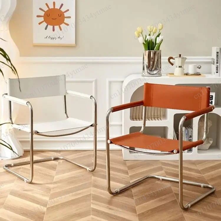 Nordic Designer Saddle Bow Chair Medieval Dining Chair Leisure Backrest Chair Home Balcony Internet Celebrity Furniture