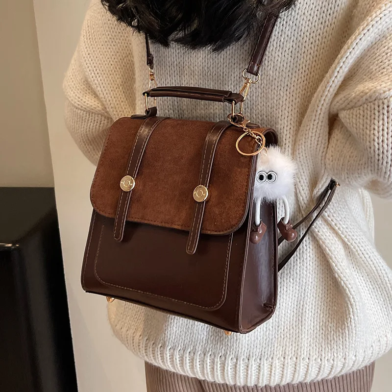 

Vintage Fashion Backpack Luxury College Style Multifunctional Student Rucksack Handbag Outdoor Travel Shoulder Bag
