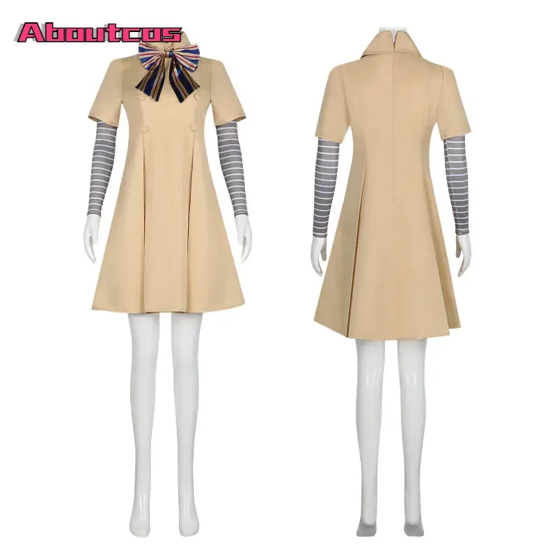 Aboutcos m3gan فستان تنكري للأطفال البنات الذي دمية روبوت ألفين وثلاثين وعشرون فساتين PS2 أزياء الهالوين