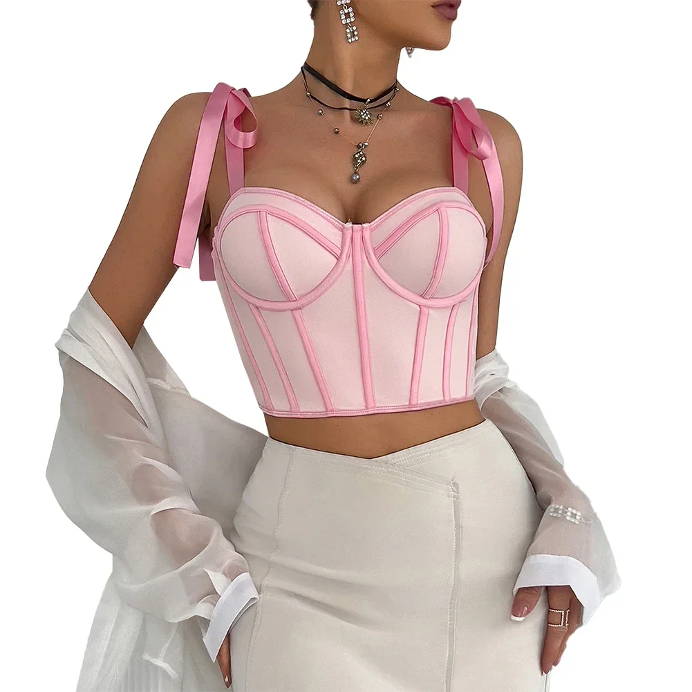 

Women's New Sexy Hottie Halter Fishbone Tube Tops Camisoles