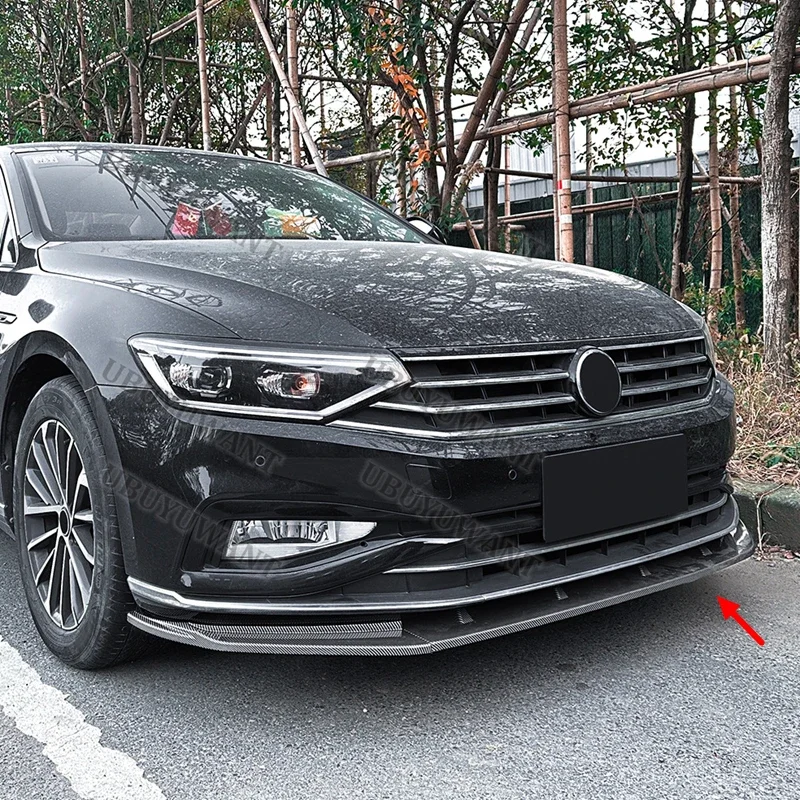 For Volkswagen Passat B8.5 Regular Edition 2020-23 Bumper Lip Chin Front Lip Spoiler Splitters Body Kit Aprons Cover Guard Trim