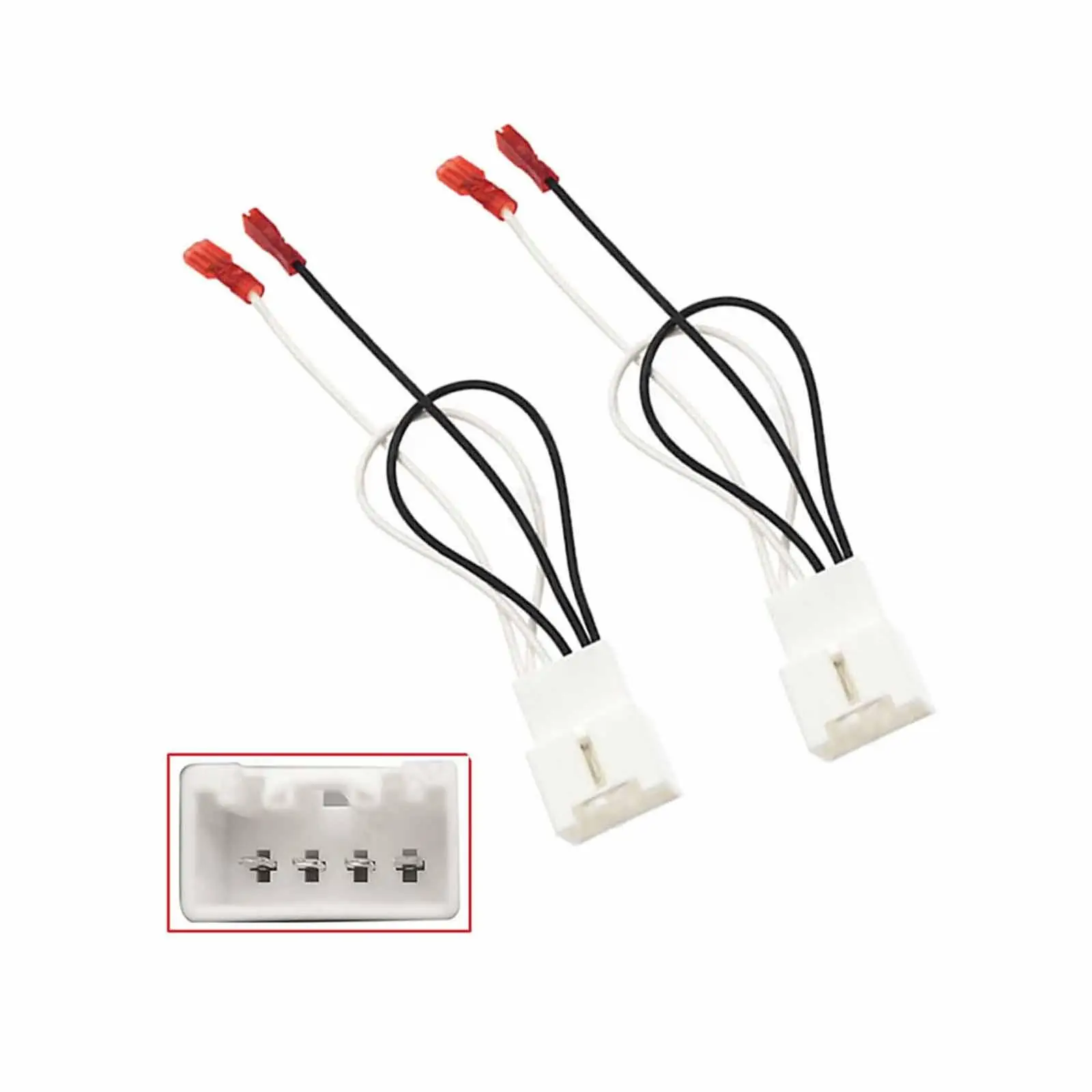 4Pcs Car Speaker Connector Harness Adapter Speak Wiring Connector to Install Vehicles Component Part Spare 72-5512