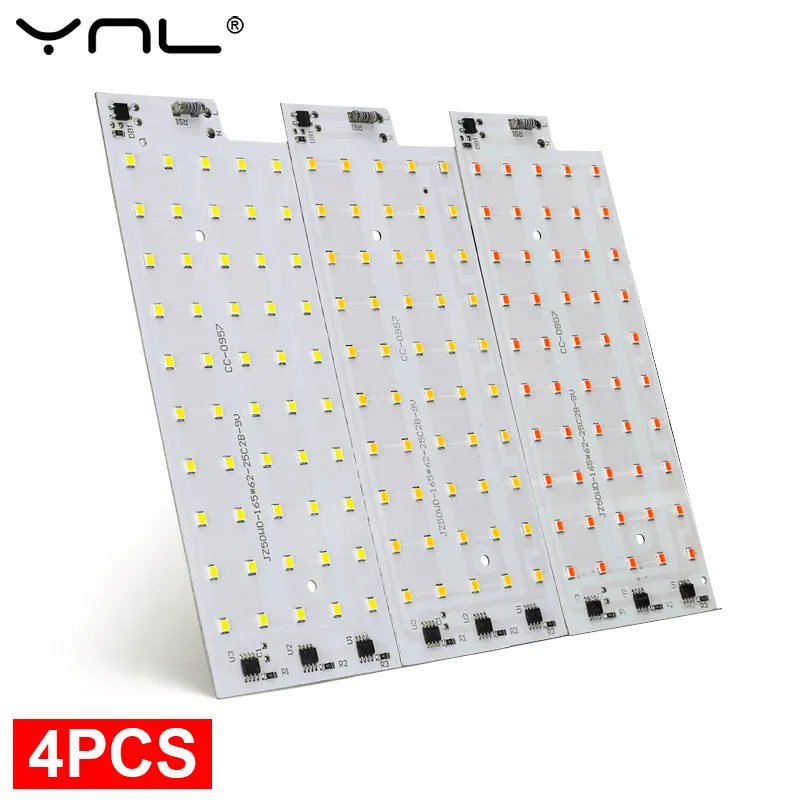 Smd 2835 LED電球,屋外ランプ,フラッドライト,50W, AC 220v,240v,4個/バッチ