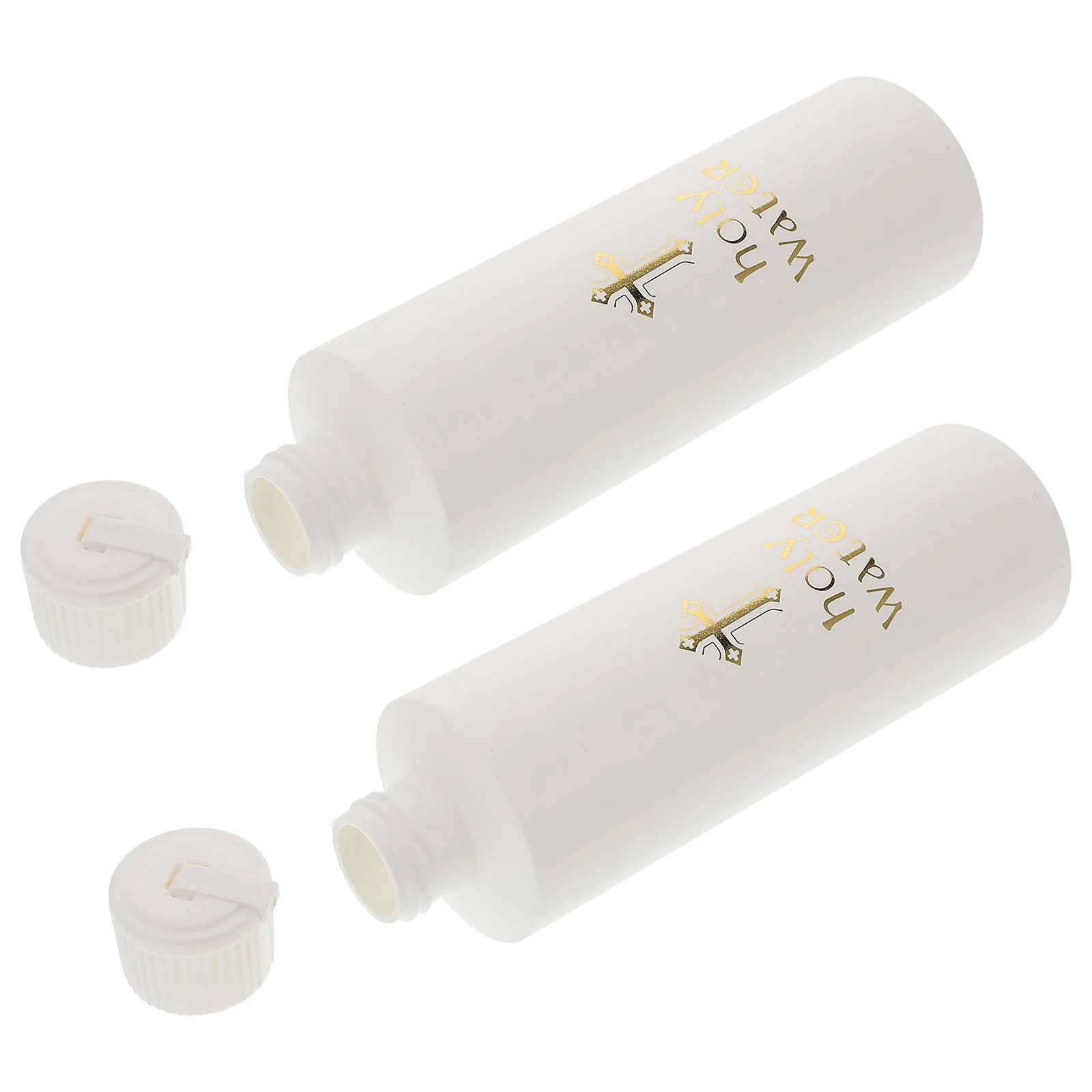 Holy Water Bottles 2 Pack Cross Design Portable Lightweight for Church Baptism Travel Wedding Easter