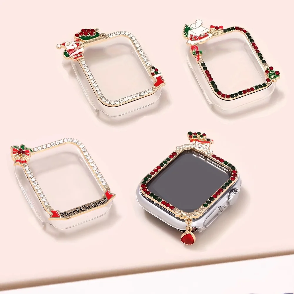 A Christmas Smartwatch Protective Case with Screen Protector - Scratch-Resistant, PC Hard Shell for Apple Watch, Non-Waterproof