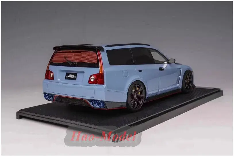 IVY 1:18 per NISSAN STAGEA R35 resina pressofuso modello di auto ragazzi regalo di compleanno Hobby Display ornamenti simulazione viaggio edizione blu