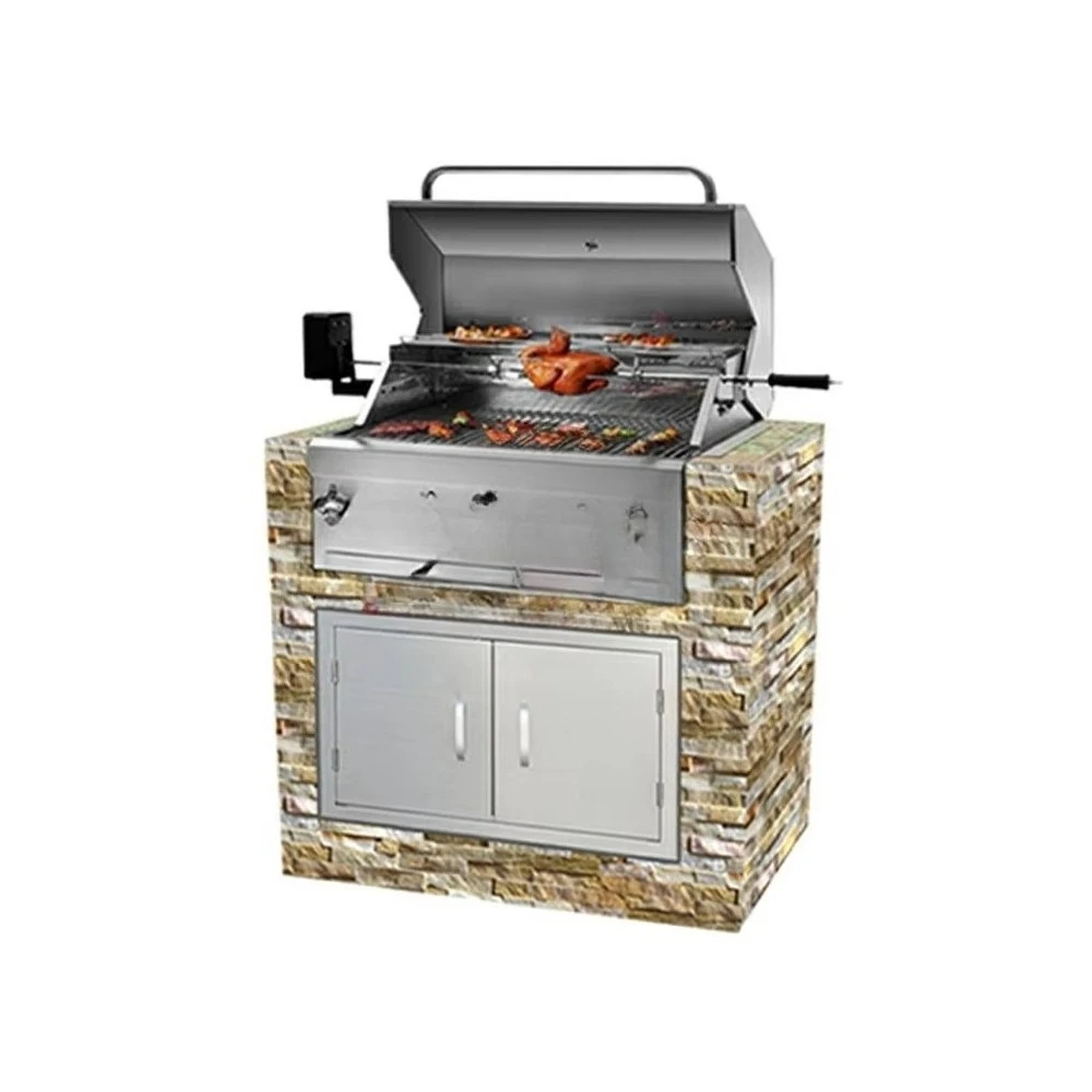 Large Outdoor Portable Camping TableTop Full 304 Stainless Steel Built-In Charcoal Grill BBQ Gas Grills  Family Barbecue Grill