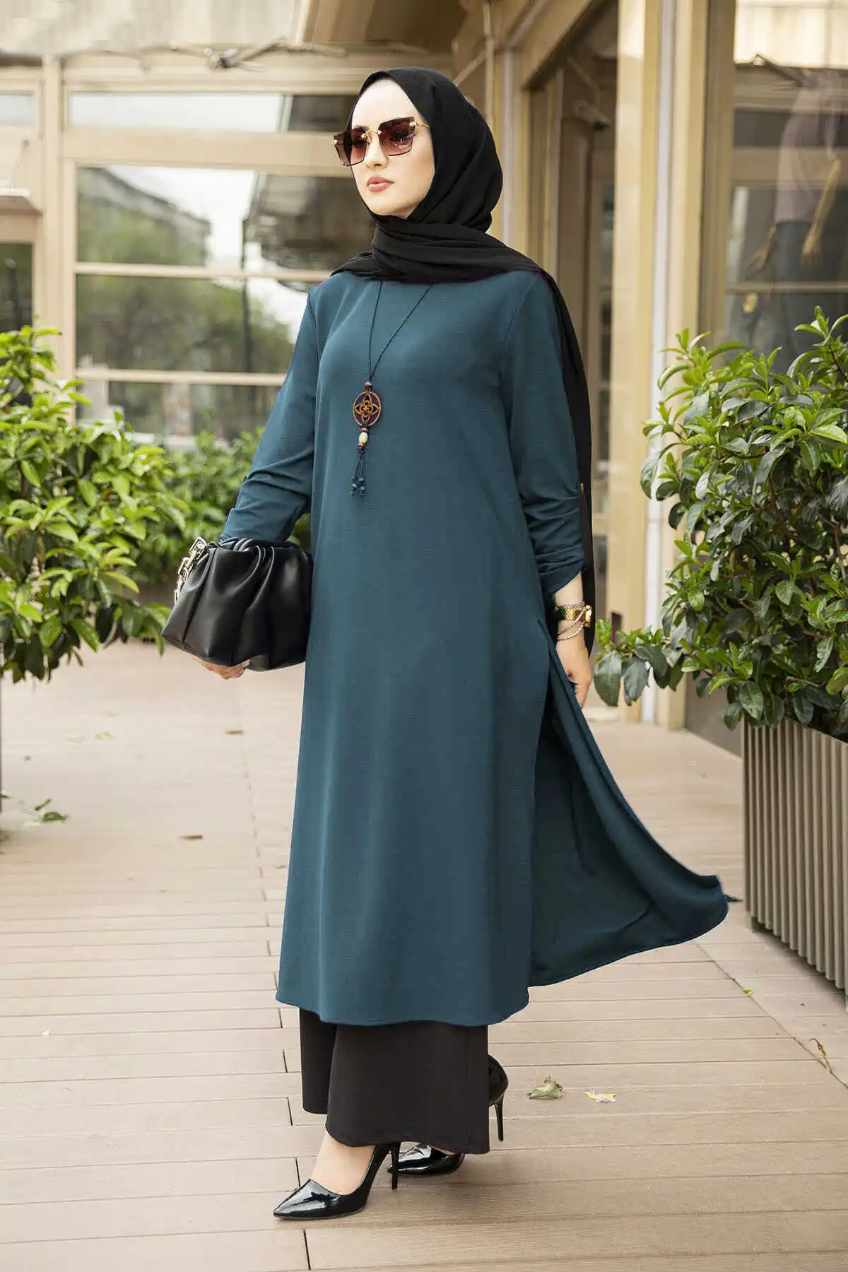 Abito da donna Kombin Bottom Top abito musulmano hijab musulmano tute da donna 2021 abaya abaya