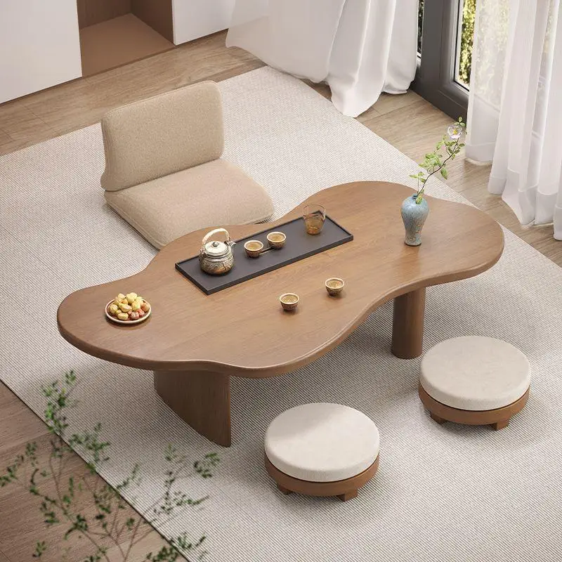 Mini bay window table, light luxury and high-end sense, balcony low sitting table 3