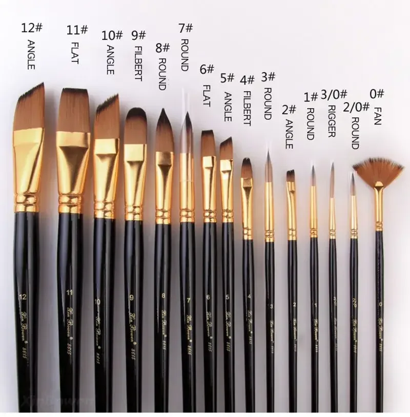 15pcs/set high quality Nylon Multifunction Paint Brush for Oil Painting Watercolor Acrylic Brush Artist Brush Set Art Craft