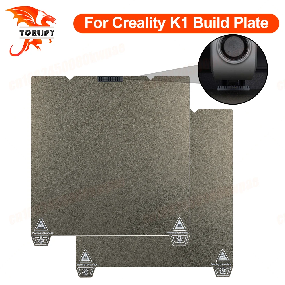 

Для Creality K1/K1C рабочая пластина без мягкой магнитной наклейки 235x235 мм K1/K1C PEI текстурированный лист нагревательная кровать с очистителем насадки