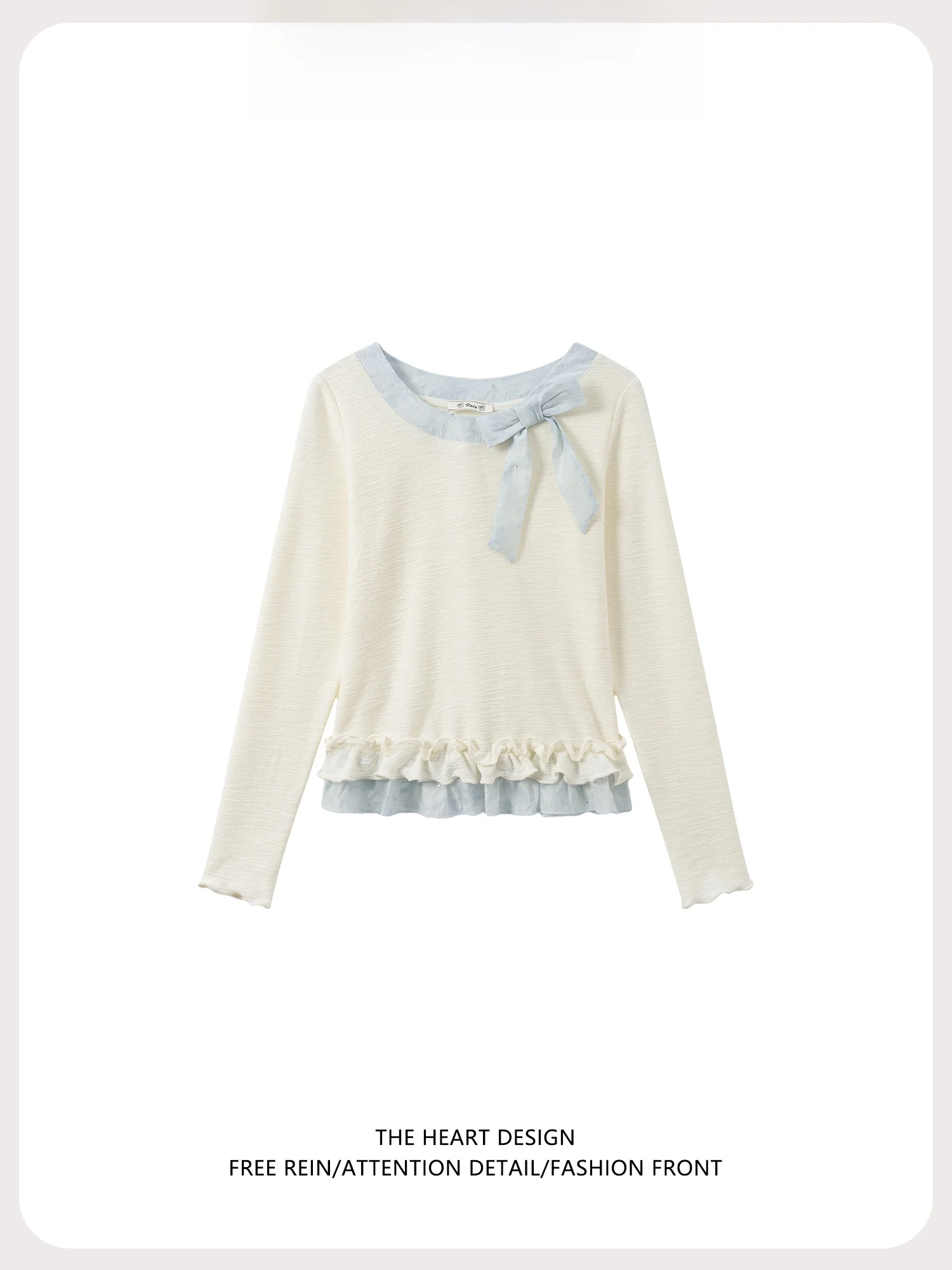 

Women's Knitted Tie-Detail Slim Fit Long Sve Base irt Winter New Sle ort Length Inner Wear Sweet Sle Polyester Cot...