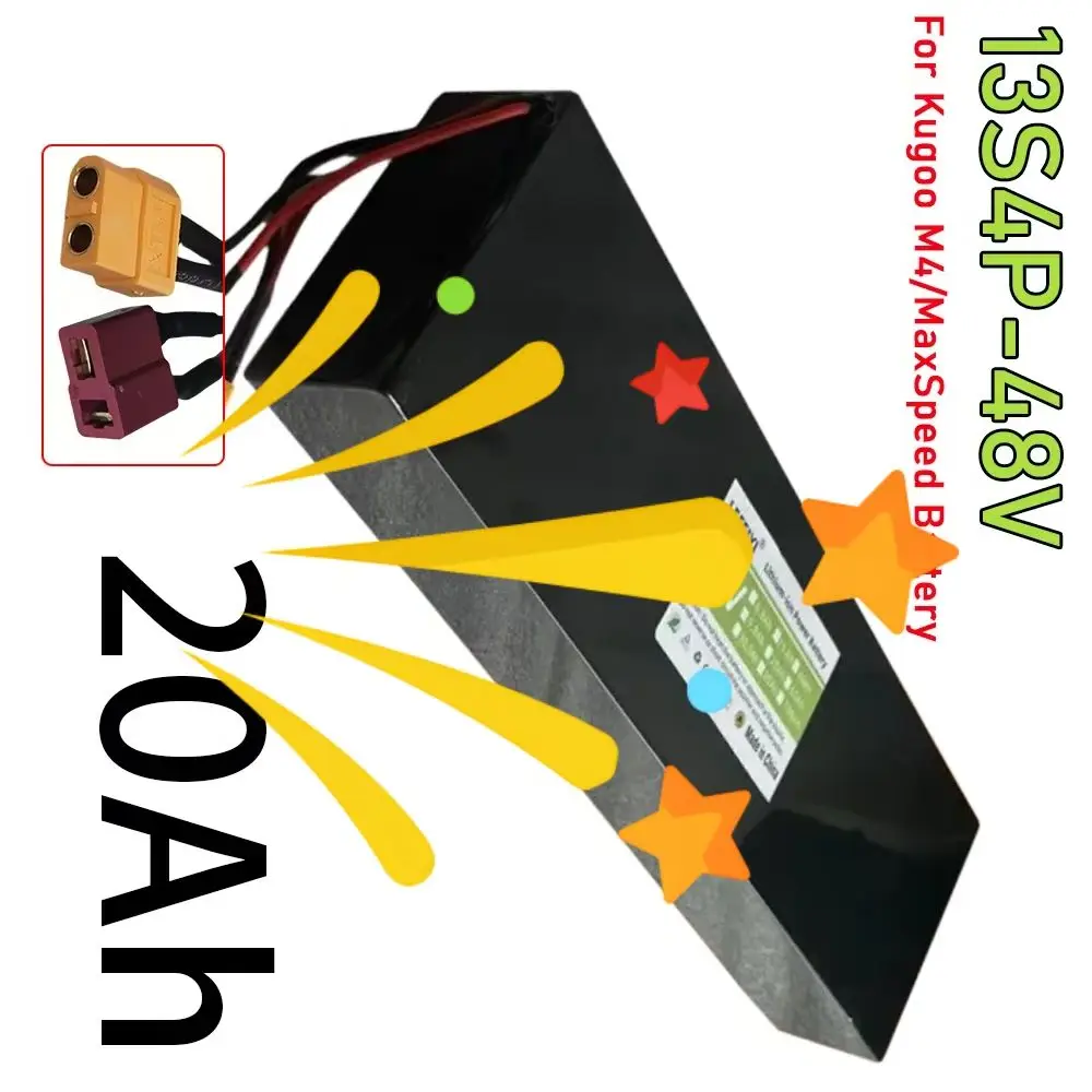 

13S4P 48V For Kugoo M4/M4Pro/MaxSpeed 20000mAh battery pack electric scooter 18650 battery pack built in BMS