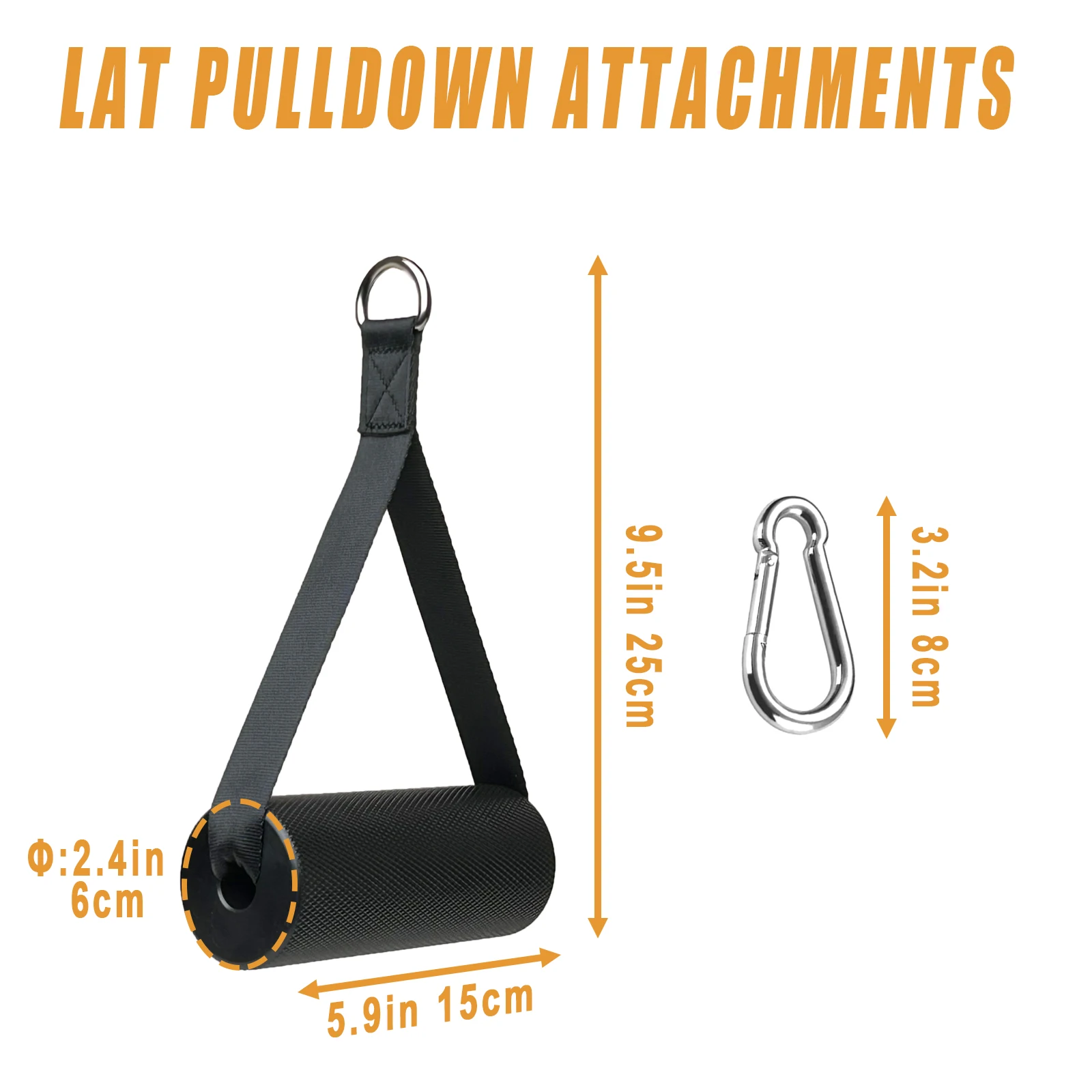 Upgraded LAT Pulldown Attachments Double D Handle, V Bar Cable Machine Attachments, Cable Attachments Gym Handles for Weight Wor