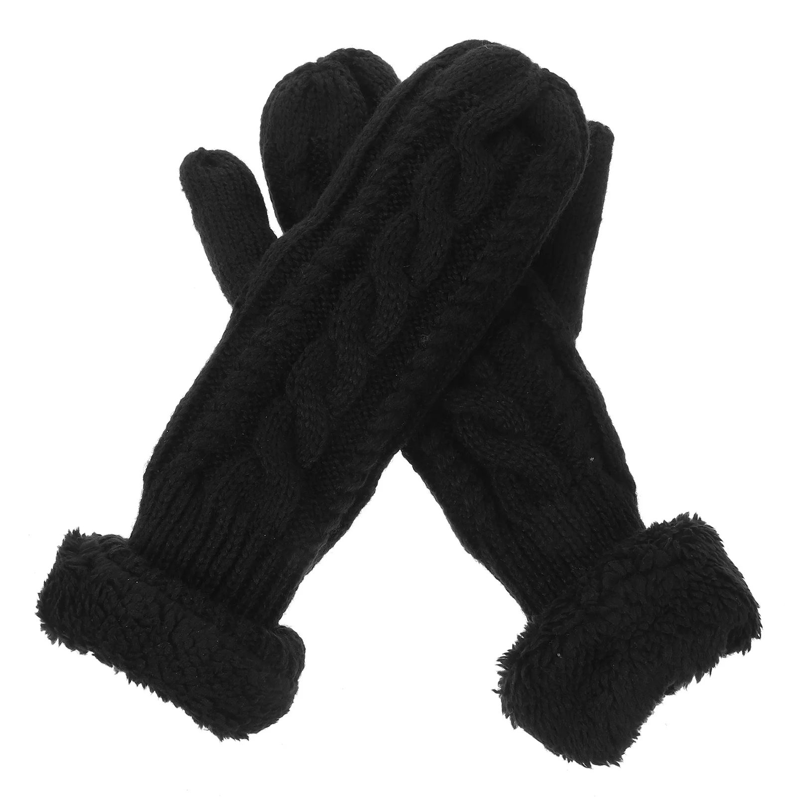 1 زوج قفازات بطانة دافئة سميكة قفازات متماسكة للبالغين الشتاء مقاومة للاهتراء مريحة في الهواء الطلق القفازات إكسسوارات السفر