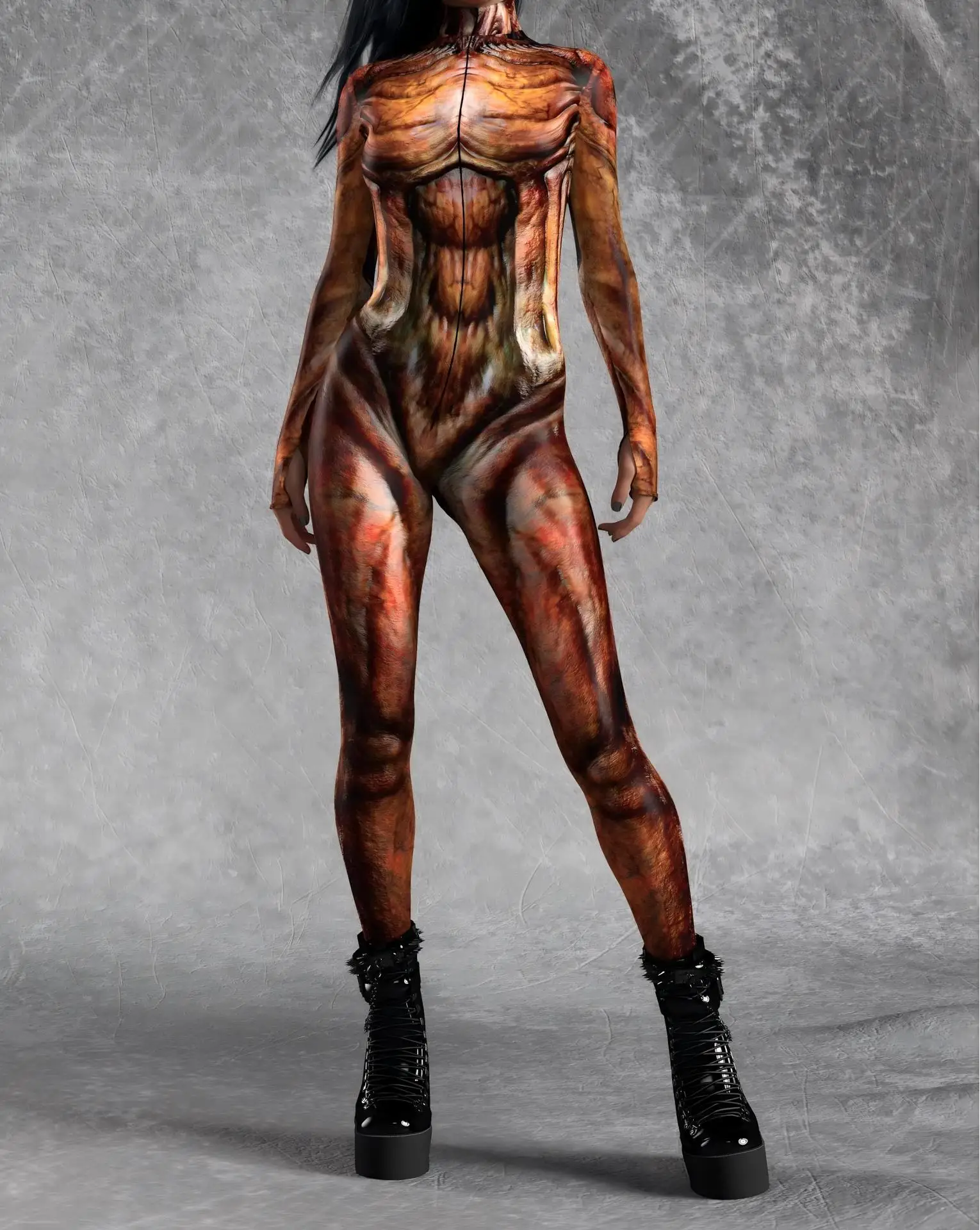 Modischer Rosa Erwachsenen-Damen-Jumpsuit Cosplay-Strumpfhose Punk-Steampunk-Bodysuit Karneval Bühnenauftritte Rollenspiel-Kostüm Neu 2026 – Detail 9