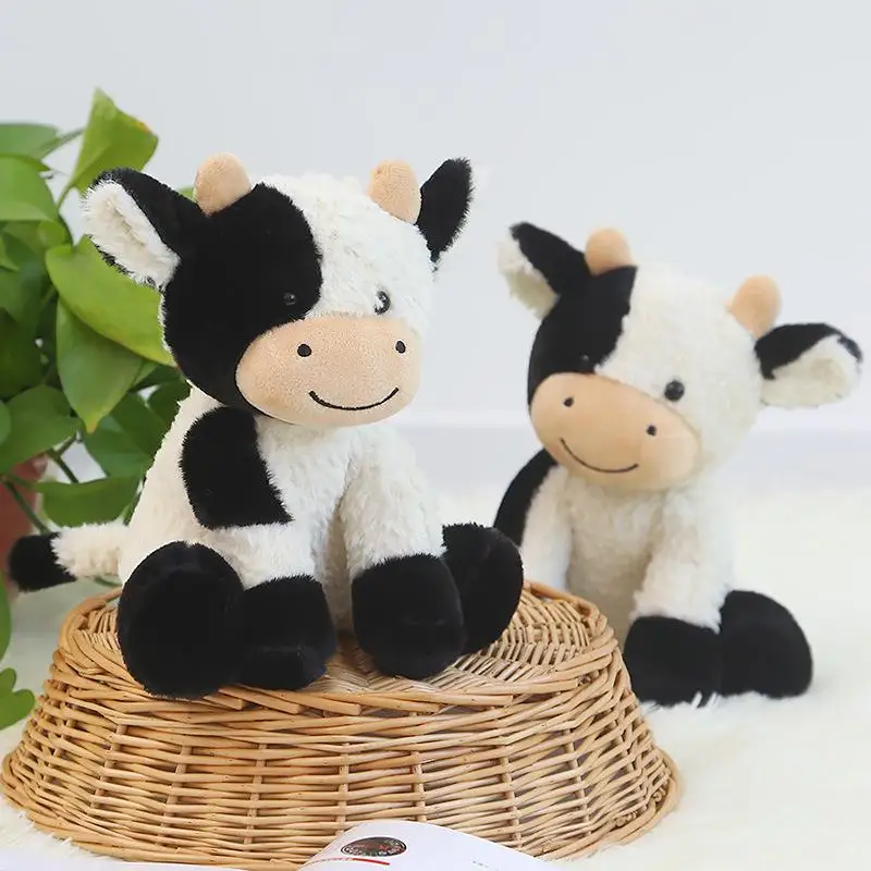 

1 Piece 22CM Lovely Plush Stuffed Animals Cattle Soft Doll Kids Toys Huggable Plush Cow Toy Birthday Gift For Children