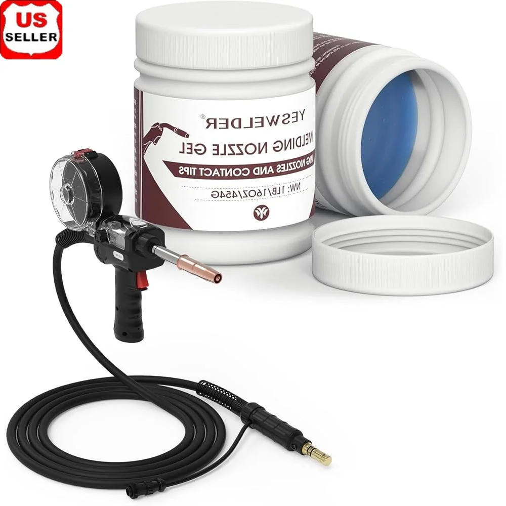 150A Spool Gun 10FT Cable Aluminum MIG Welding Nozzle Gel Anti-Spatter Lincoln Power MIG Welders