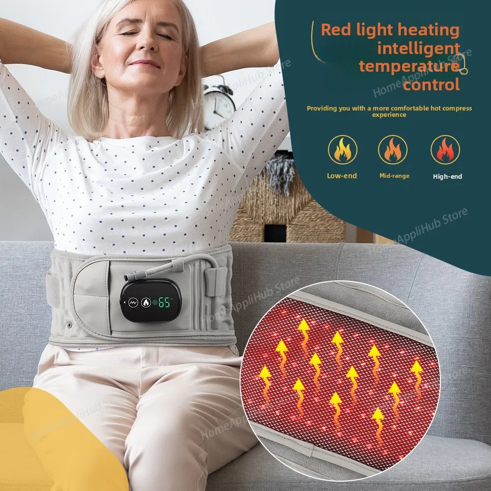 

Lumbar Traction Device Heating Airbag Inflatable Decompression Back Belt Hot Compress Massage Men Women Waist Support Belt