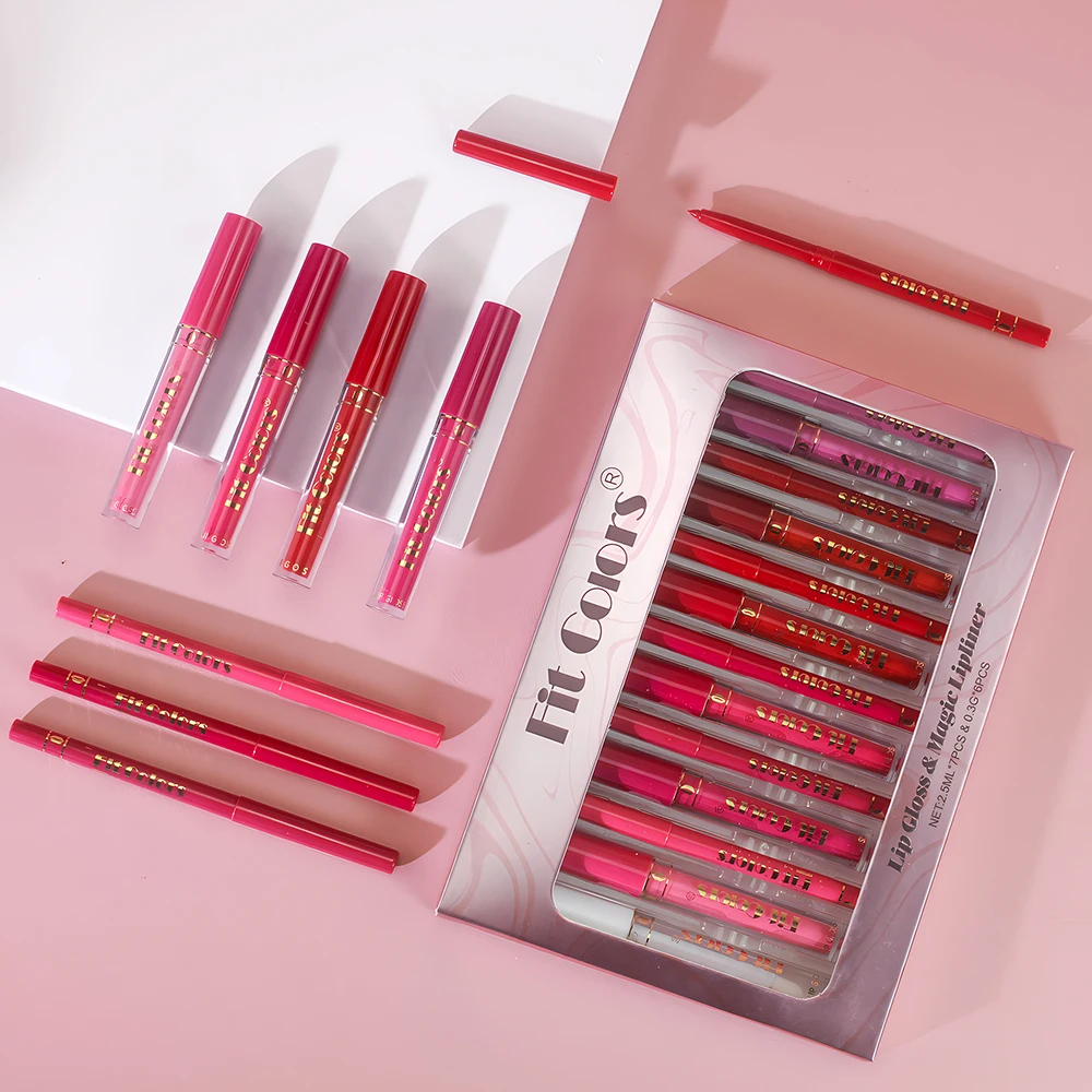 Kit labbra opache impermeabili, facile da applicare, anti-sbottatura, aspetto labbra naturale a lunga durata