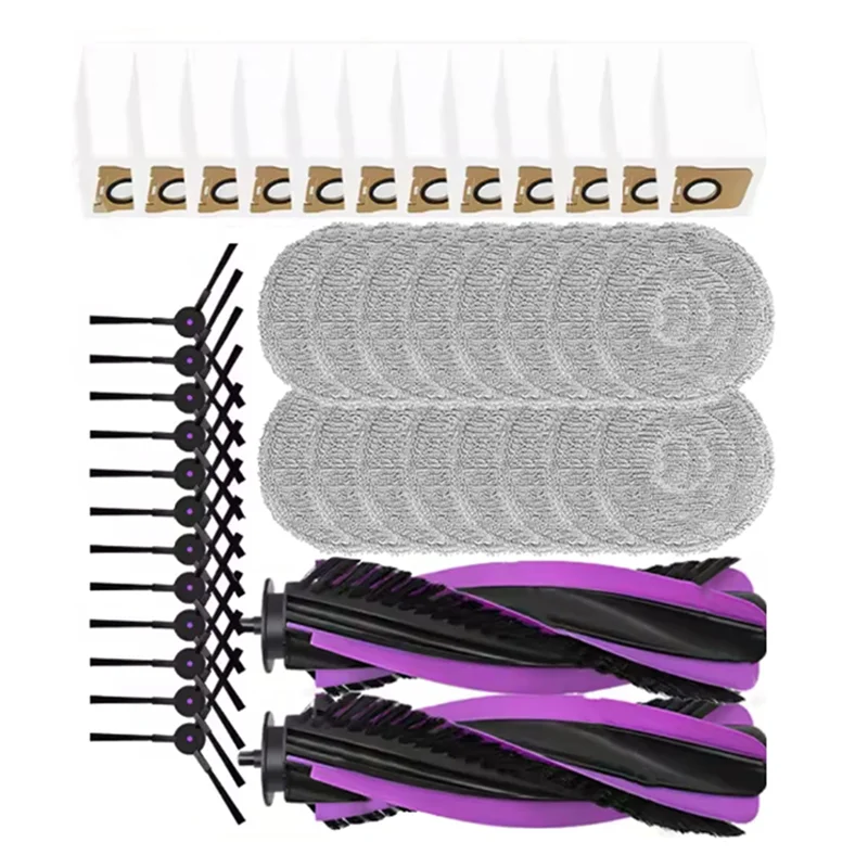 مجموعة قطع الغيار (42 قطعة) للمكنسة الكهربائية الروبوتية JONR P20 PRO - تتضمن الفرشاة الرئيسية، والفرشاة الجانبية، وحقيبة الغبار، وقماش الممسحة - المزاوية #3