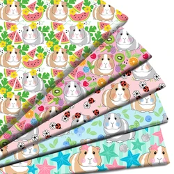 Animal Guinea Pig Fruits Printed Polyester Pure Cotton Material By the Meter Patchwork Tissue Sewing Quilting Fabrics Needwork