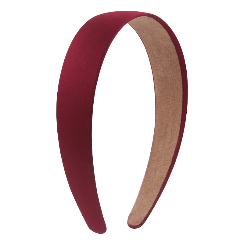 1 Pc Beliebte Dame Solide Satin Haar Band Plain Alice Stirnbänder Für Mädchen 1 Zoll Breite Band Stirnband Heiße Verkäufe DIY Haar Accessori – Detail 10