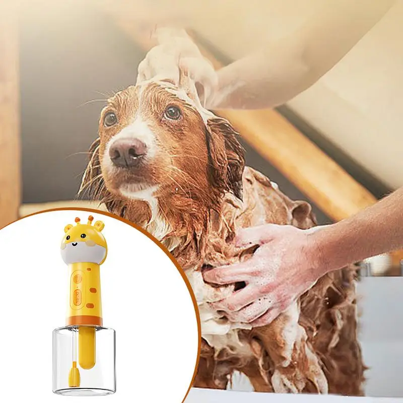 Electric Dog Cleaning Foam Machine Electric Pet Soap Foamer Wireless Handheld Foaming Dispenser For Pet Bathing Hair Washing