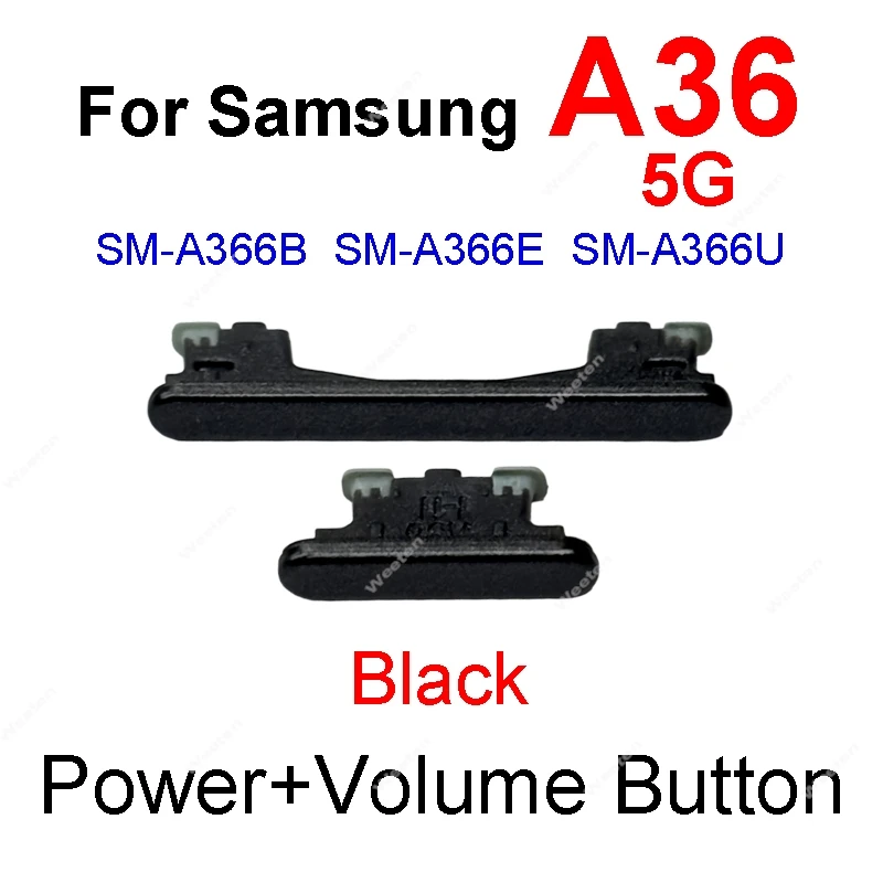 Volume Side keys - Power Side button For Samsung Galaxy A36 A56 5G SM-A366 A566 Power On/ Off Side Button Volume adjustment keys