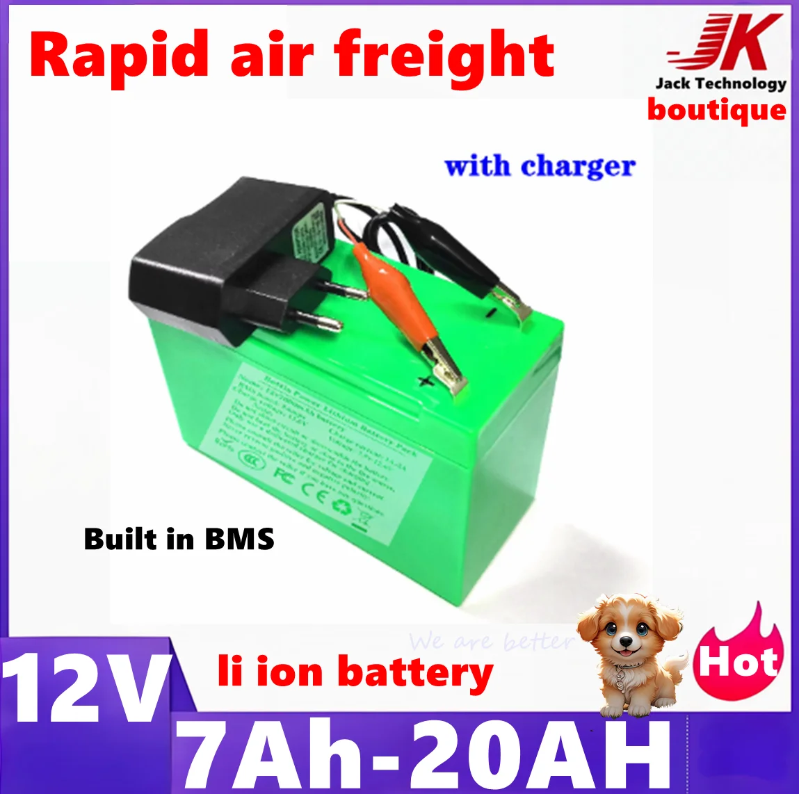 

air transport 12V 7Ah 8Ah 10Ah 12Ah 15Ah 20Ah li ion battery for sprayer scale Access control children toy airplane+1Acharger