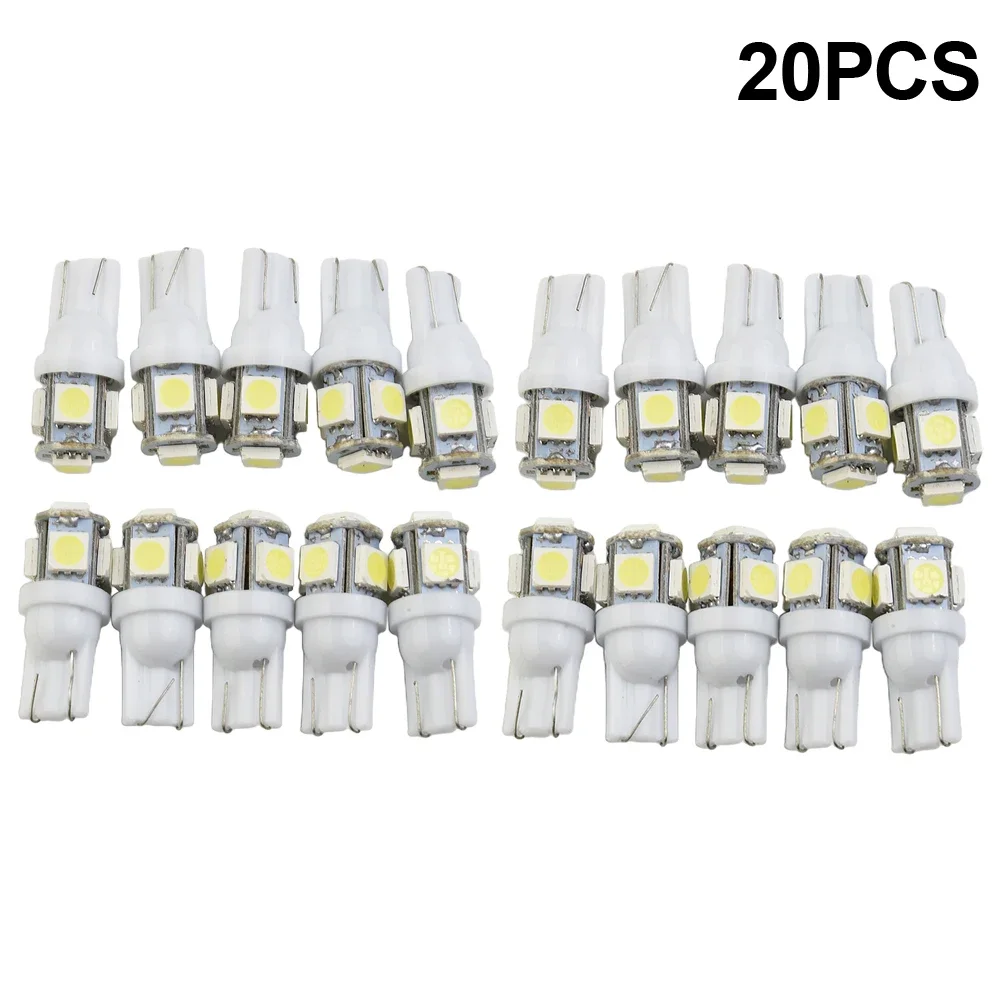 

20pcs T10 921 LED License Plate Bulbs 6000K White Interior Light 12V 1W Clearance Lights Turn Signal Lamp Marker