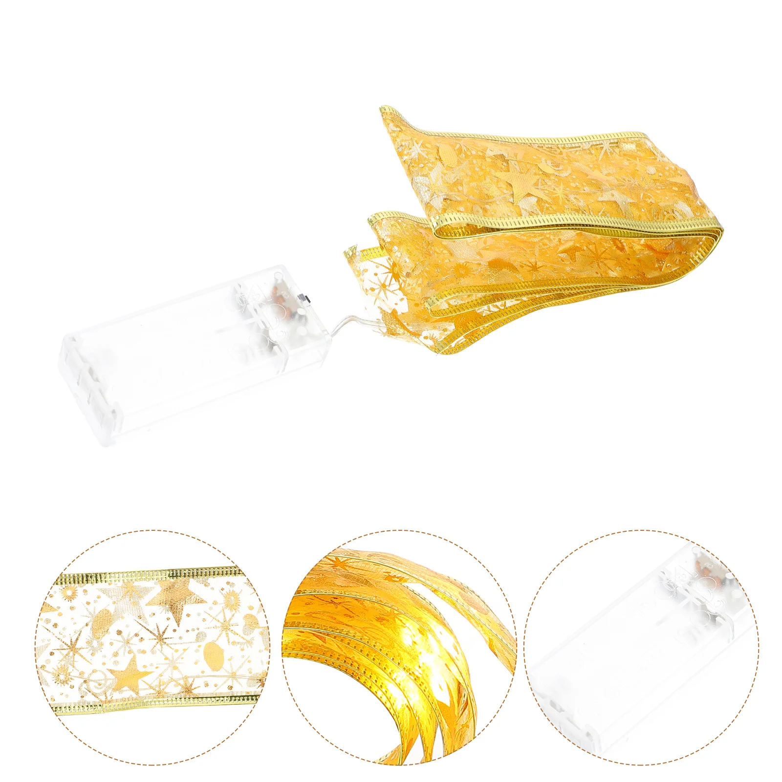 شريط مصابيح شريطي مضيء يعمل بالطاقة ضوء زخرفي متوهج لحفلة شجرة عيد الميلاد والمنزل أنيق وفريد من نوعه لتزيين عيد الميلاد #5