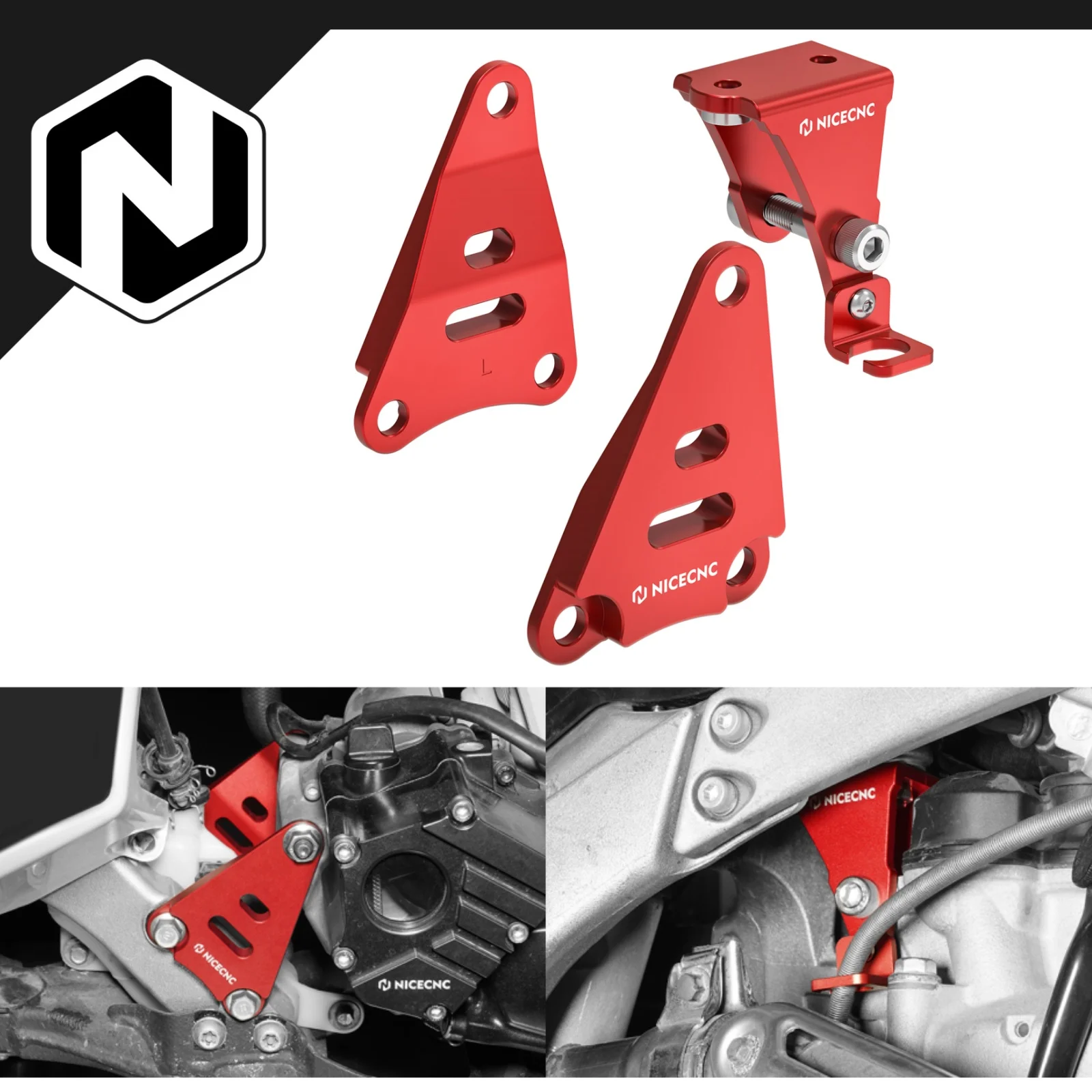 

NICECNC ATV Engine Stays For Yamaha YFZ450R For Yamaha YFZ450R/RSE 2009-2025 YFZ450X 2010-2011 Replaces 18P-21316-00-00 Aluminum