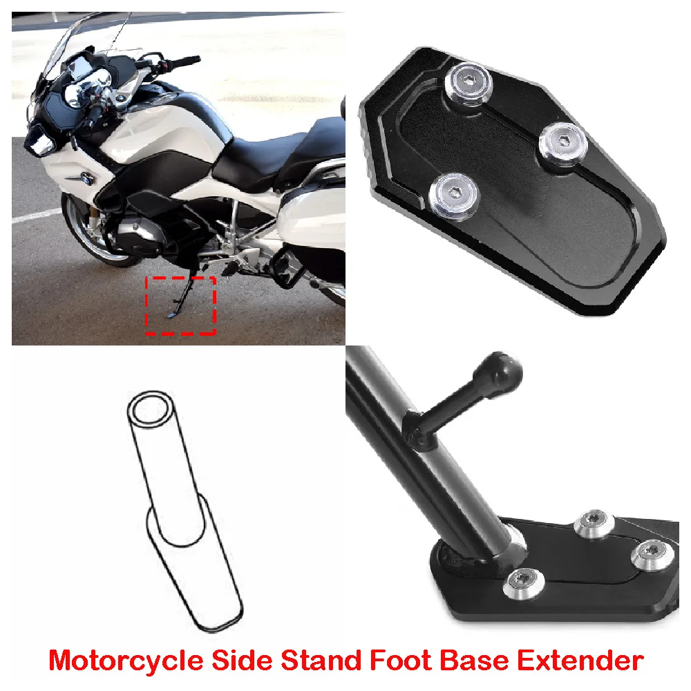 

Fits for BMW R1250RT R1200RT LC RT R1200 R1250 2014-2024 Motorcycle Side Stand Base Extension Plate Support Enlarge Pad Widener