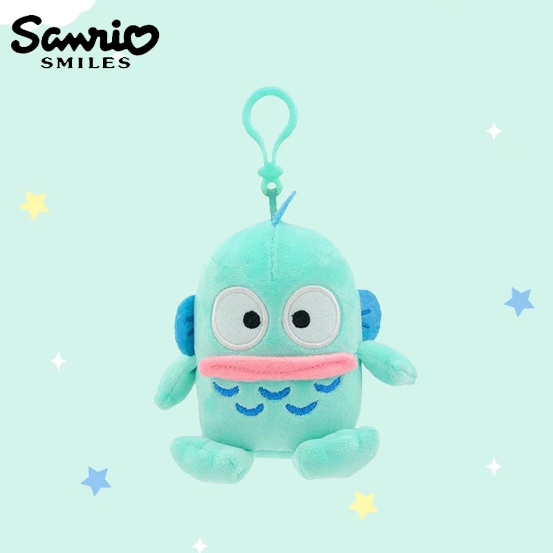 Sanrio Plushie Hangyodon Gefüllte Plüsch-schlüsselanhänger Anhänger Cartoon Puppe Spielzeug Weiche PP Baumwolle Kawaii Tasche Schlüsselring Geschenke Für Mädchen Kinder