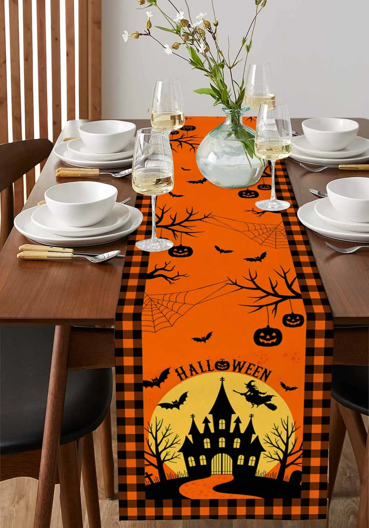 

Хэллоуин Замок Надгробие Плед Домашние Украшения Журнальный Столик Декор Скатерть Стол Кухня Декоративная Скатерть