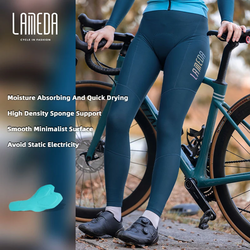 Ameda Women\'s Cycling Pants Warm Fleece Long Pants 5-15 ℃ Winter Autumn Bicycle Pants Anti-uv Mtb Road Bike Trousers