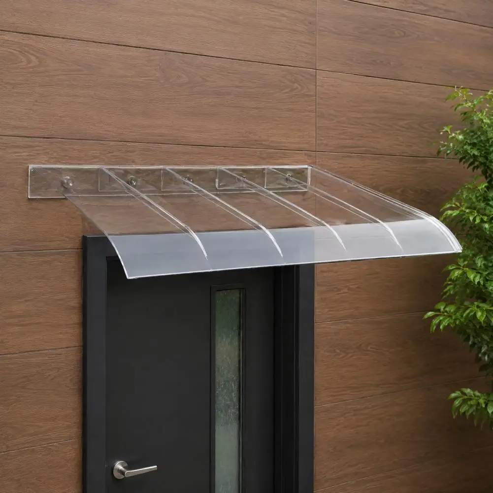 Exterior Window Awning Invisible Rain Shelter Cover Outside Front Door Canopy Clear PET Awnings Sun Snow Garden Outdoor Patio